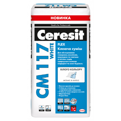  Зображення Клеюча суміш CM 117 White  