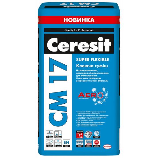  Зображення Клей для плитки CM 17 AERO super flexible (25кг) 