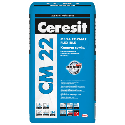 Зображення Клей для великоформатної CM 22 MEGAFORMAT FLEXIBLE (25кг) 