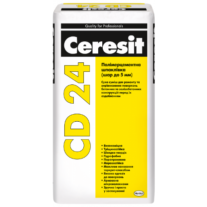  Зображення Шпаклівка полімерцементна CD 24 (25кг) 