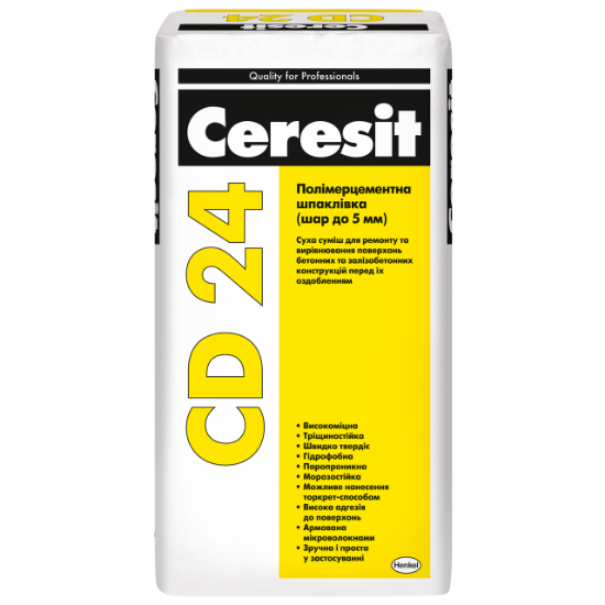  Зображення Шпаклівка полімерцементна CD 24 (25кг) 