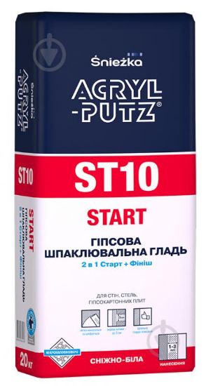  Зображення Шпаклівка Sniezka ACRYL-PUTZ ST10 START (20 кг) 
